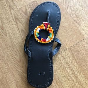 African handmade,summer,sandal,beaded sandal